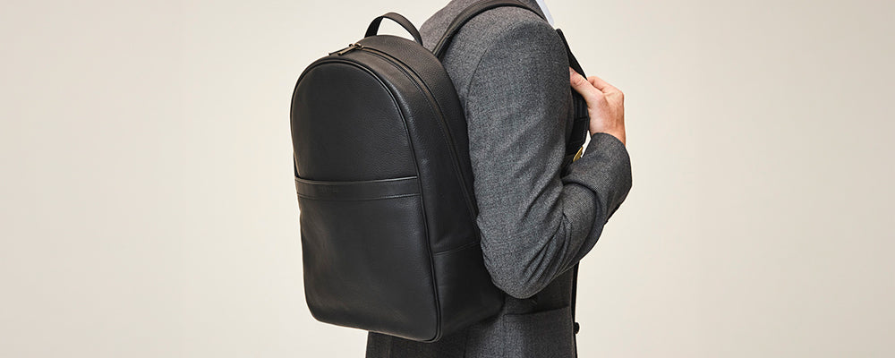 backpacks leather uk Laptop Backpack 15"-17", Black | Simple and easy to clean Backpacks Tusting