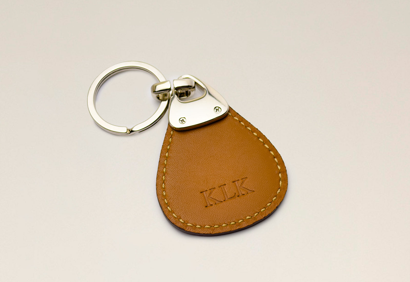 Peardrop Designer Leather Keyring – Tusting