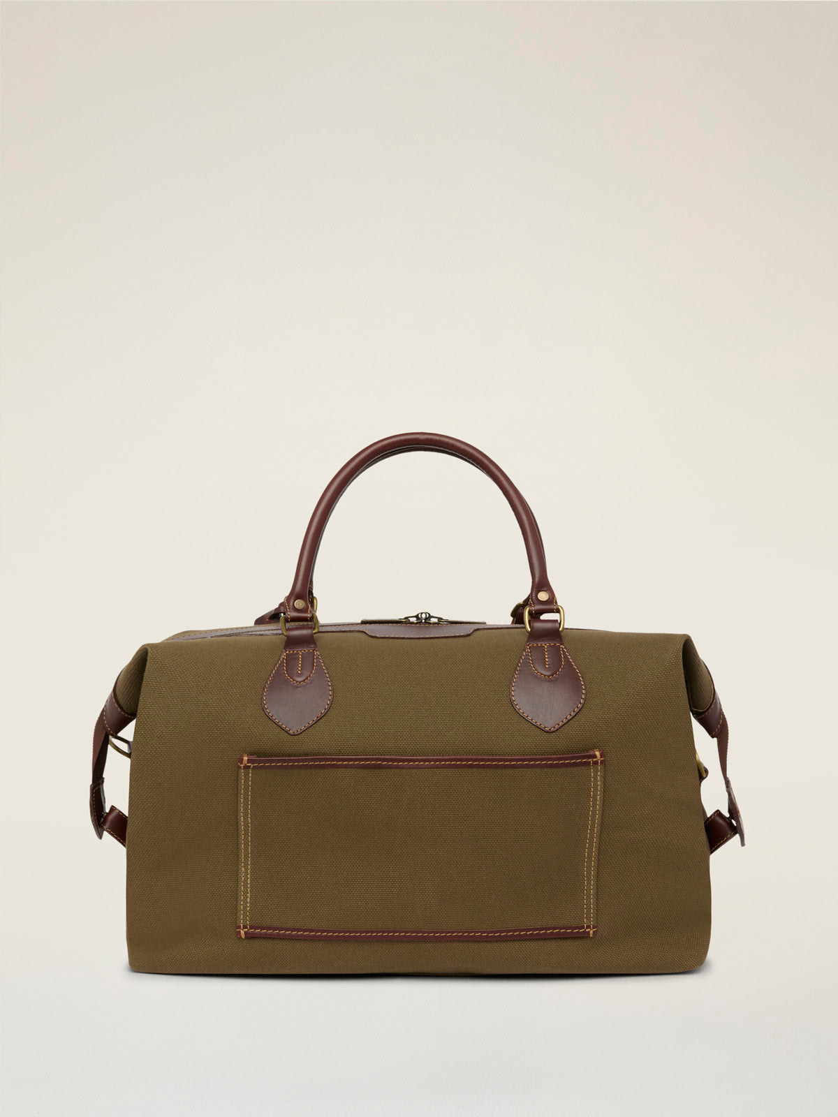Tusting Explorer Canvas and Leather Small Travel Bag, Made in England