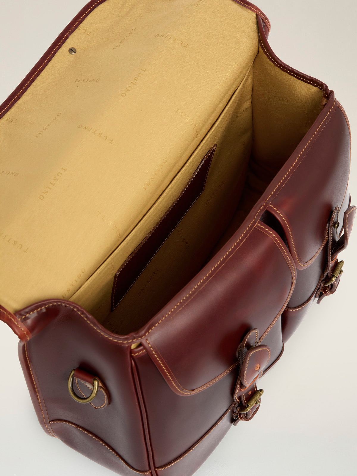 Tusting Leather Clipper large briefcase