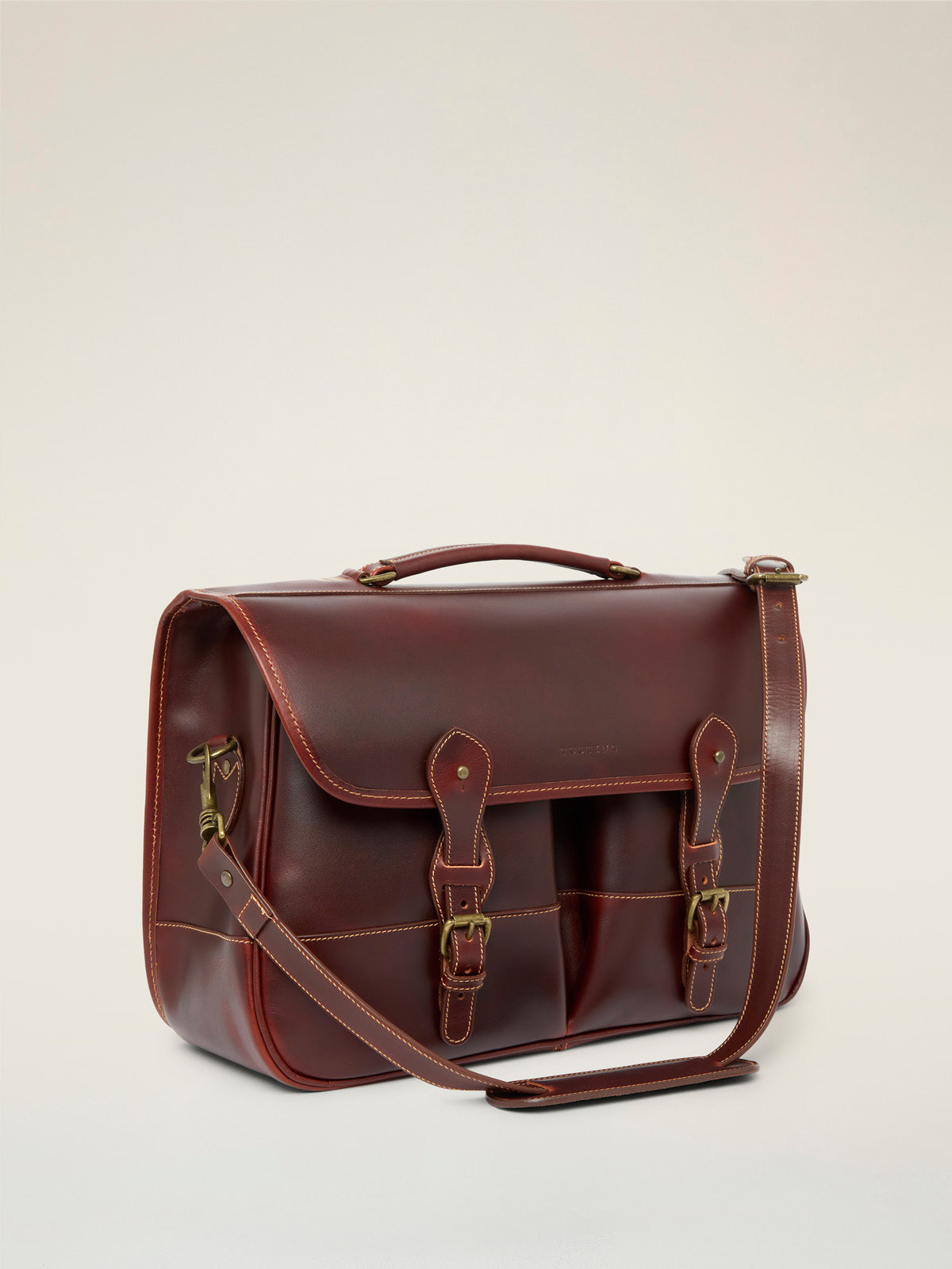 Clipper - Large Leather Satchel Briefcase - Made in England by Tusting