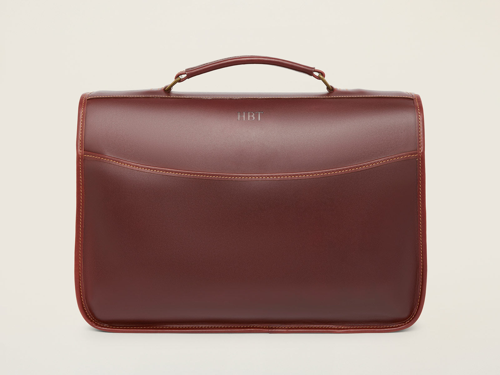 Clipper - Large Leather Satchel Briefcase - Made in England by Tusting