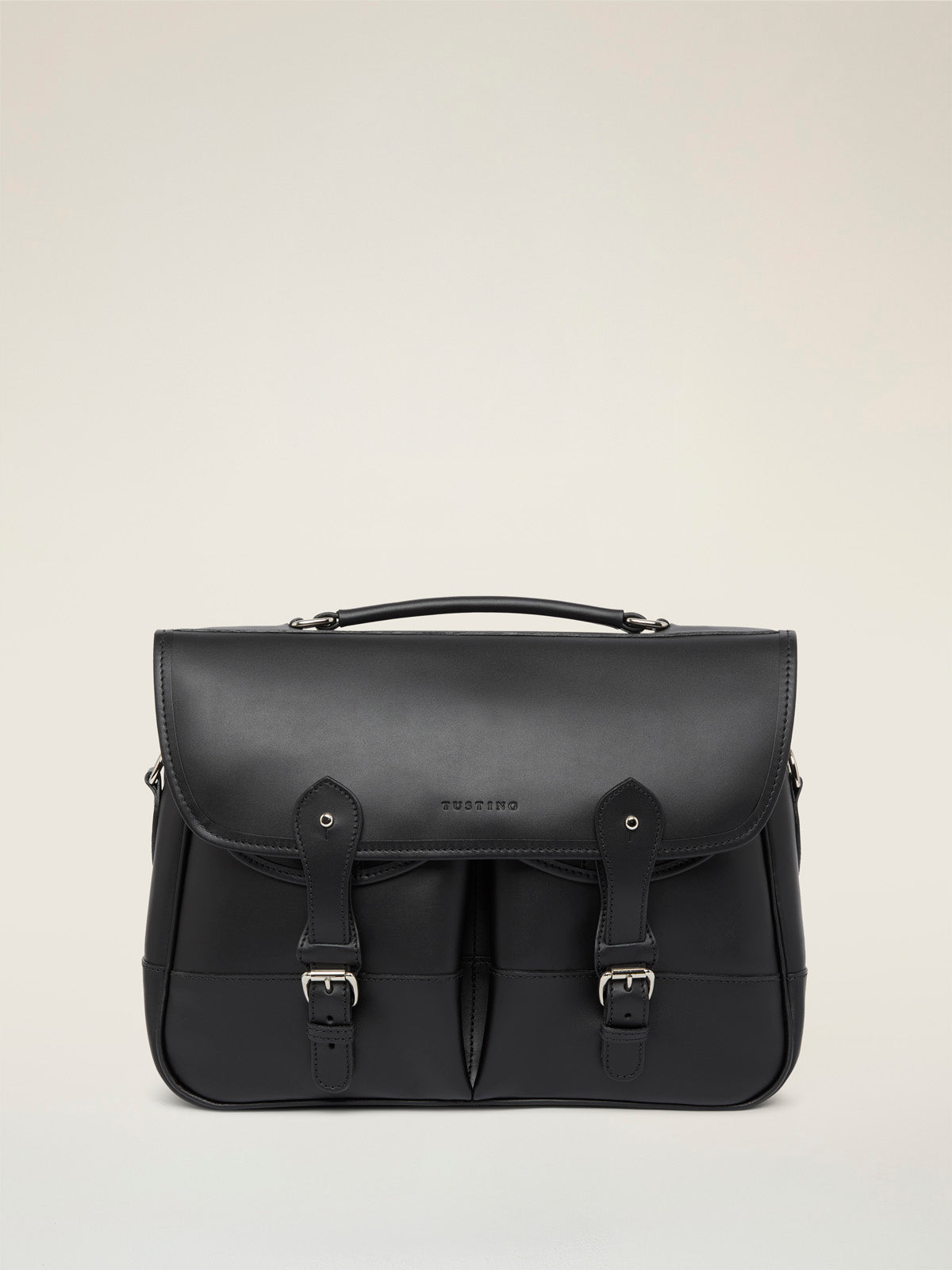 Clipper - Small Leather Satchel Briefcase Made in England by Tusting