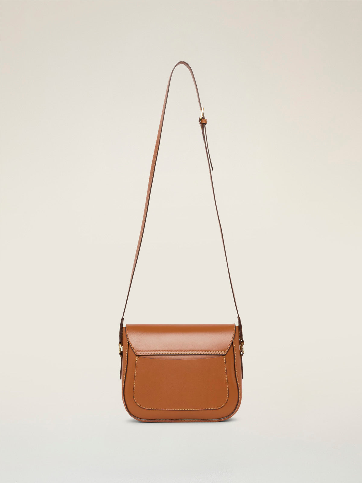 Tusting Darcy Leather Cross-Body Saddlebag Handbag, Made in England
