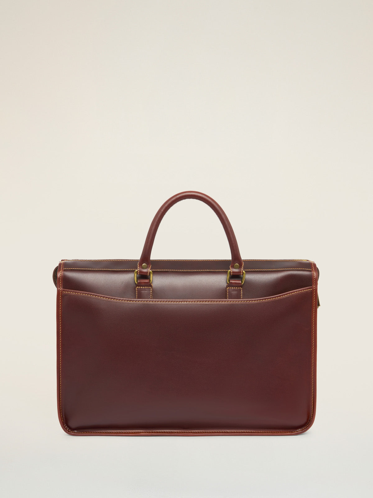 Tusting レザー ボストンバッグ Tusting Marston Full-Grain Leather Zip Top Briefcase - Large