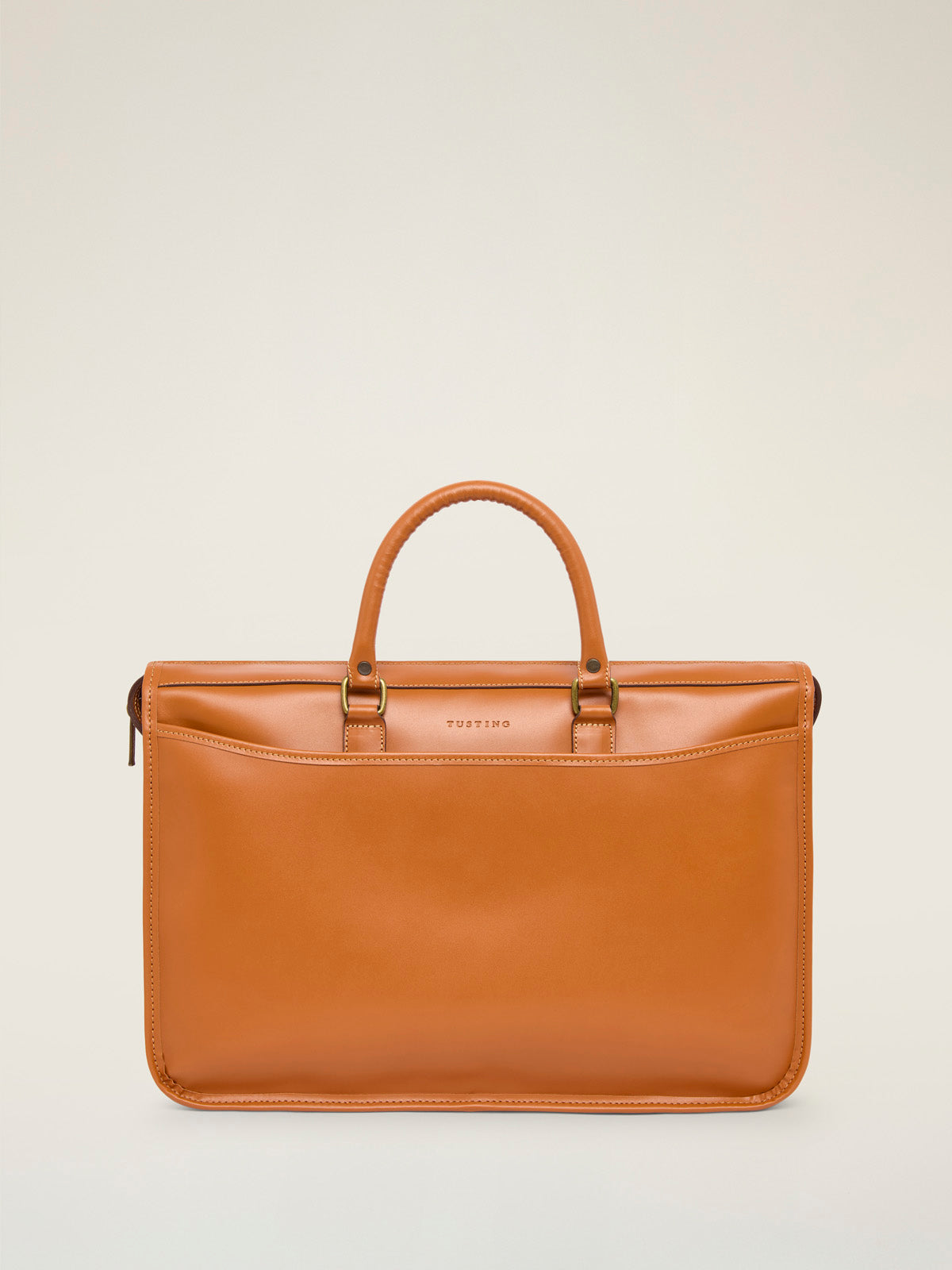 Tusting Marston Full-Grain Leather Zip Top Briefcase - Large