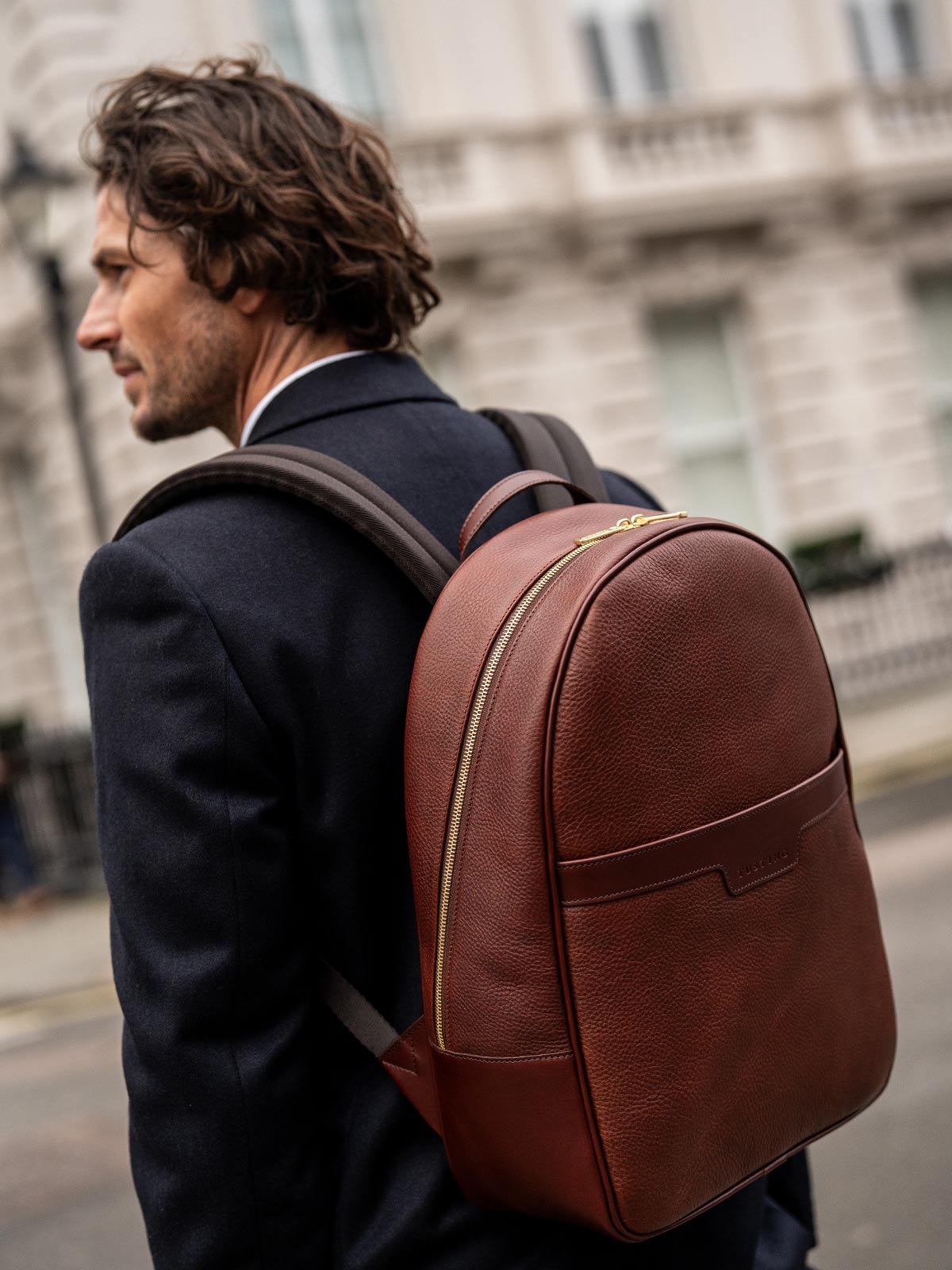 Barker backpack leather hotsell