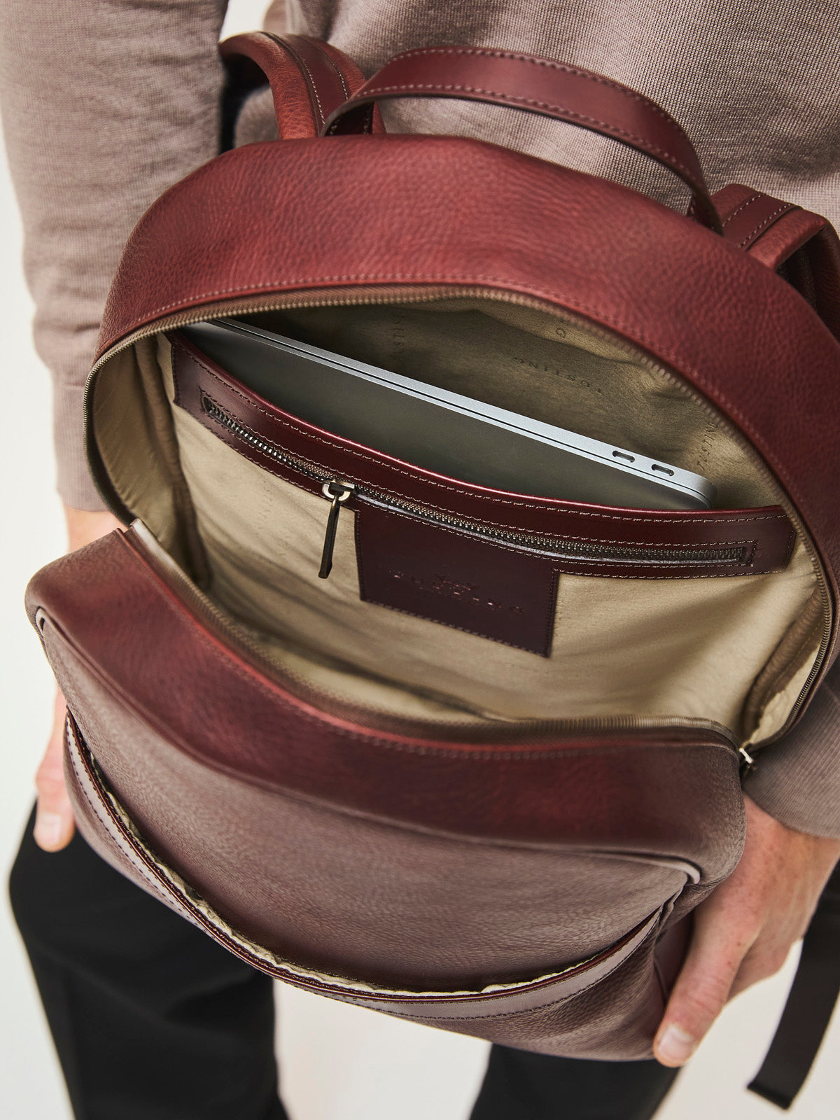 british made leather backpack Fold Top Field Twill Collection in Khaki Backpack Almost every year Millbrook Designer Leather Backpack, Made