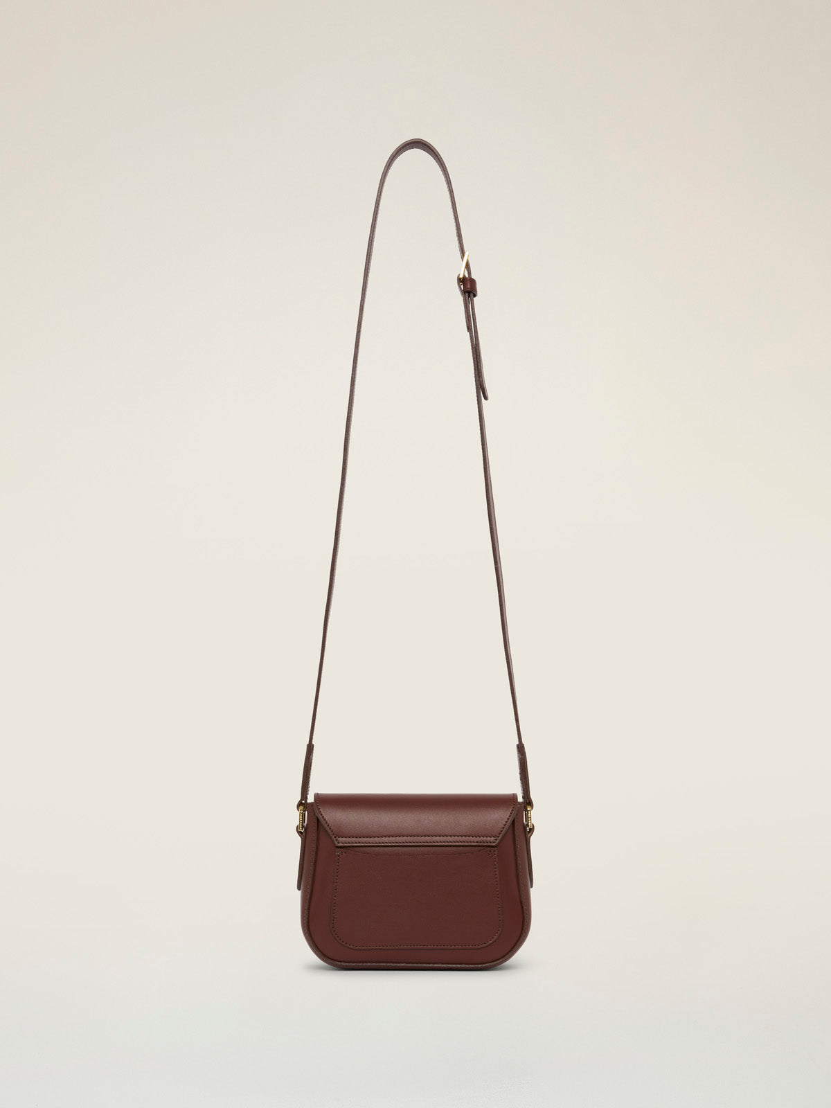 Mini Darcy Leather Cross-Body Saddlebag Handbag, Made in England