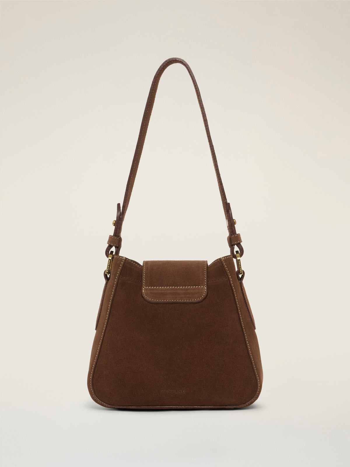 TUSTING ブラウン レザー　ショルダーバッグ Mini Hazel Leather or Suede Crossbody Bag, Made in England by Tusting