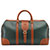 Tusting Chellington Leather Holdall in Green with Tan trim Swatch
