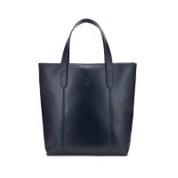Tusting Leather Chelsea Tote Bag in Navy Front