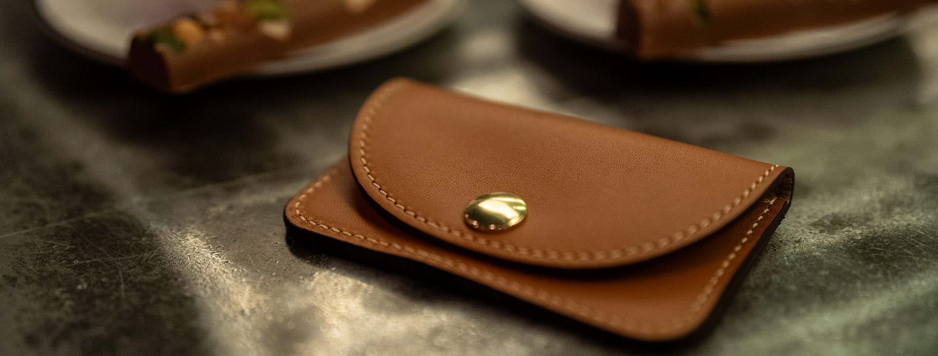 Envelope Clutch - Buck Brown Harness Leather - Wrist Strap – Zane's Handmade